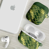 Green Aloha Hawaii AirPods Case Hawaiian Kakau Ohia Lehua Lei - Polynesian Pride