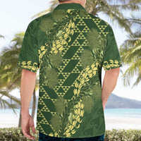 Green Aloha Hawaii Hawaiian Shirt Hawaiian Kakau Ohia Lehua Lei - Polynesian Pride
