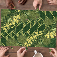 Green Aloha Hawaii Puzzle Hawaiian Kakau Ohia Lehua Lei - Polynesian Pride