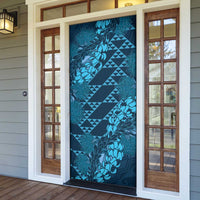 Naval Night Aloha Hawaii Door Cover Hawaiian Kakau Ohia Lehua Lei - Polynesian Pride