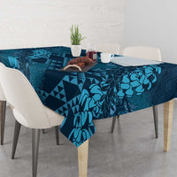 Naval Night Aloha Hawaii Tablecloth Hawaiian Kakau Ohia Lehua Lei - Polynesian Pride
