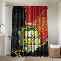 Personalised PNG Morobe Provins Bathroom Set Papua New Guinea Plumeria Melanesian Pattern - Polynesian Pride