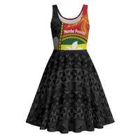 Personalised PNG Morobe Provins Midi Dress Papua New Guinea Plumeria Melanesian Pattern - Polynesian Pride