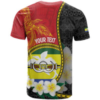 Personalised PNG Morobe Provins T Shirt Papua New Guinea Plumeria Melanesian Pattern - Polynesian Pride