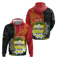 Personalised PNG Morobe Provins Zip Hoodie Papua New Guinea Plumeria Melanesian Pattern - Polynesian Pride
