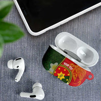 Personalised PNG Isten Hailans Provins AirPods Case Papua New Guinea Plumeria Melanesian Pattern - Polynesian Pride
