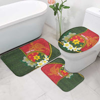 Personalised PNG Isten Hailans Provins Bathroom Set Papua New Guinea Plumeria Melanesian Pattern - Polynesian Pride