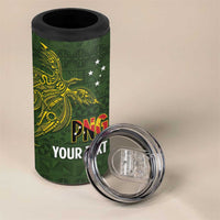 Personalised PNG Isten Hailans Provins 4 in 1 Can Cooler Tumbler Papua New Guinea Plumeria Melanesian Pattern - Polynesian Pride