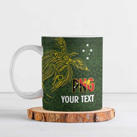 Personalised PNG Isten Hailans Provins Ceramic Mug Papua New Guinea Plumeria Melanesian Pattern - Polynesian Pride