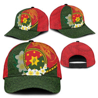 PNG Isten Hailans Provins Classic Cap Papua New Guinea Plumeria Melanesian Pattern - Polynesian Pride