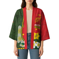Personalised PNG Isten Hailans Provins Kimono Papua New Guinea Plumeria Melanesian Pattern - Polynesian Pride