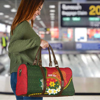 Personalised PNG Isten Hailans Provins Travel Bag Papua New Guinea Plumeria Melanesian Pattern - Polynesian Pride