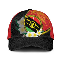 PNG Sauten Hailans Classic Cap Papua New Guinea Plumeria Melanesian Pattern - Polynesian Pride