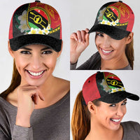 PNG Sauten Hailans Classic Cap Papua New Guinea Plumeria Melanesian Pattern - Polynesian Pride