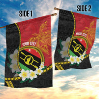Personalised PNG Sauten Hailans Garden Flag Papua New Guinea Plumeria Melanesian Pattern - Polynesian Pride