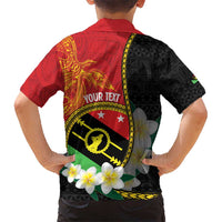Personalised PNG Sauten Hailans Kid Hawaiian Shirt Papua New Guinea Plumeria Melanesian Pattern - Polynesian Pride