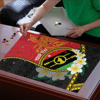 Personalised PNG Sauten Hailans Puzzle Papua New Guinea Plumeria Melanesian Pattern - Polynesian Pride