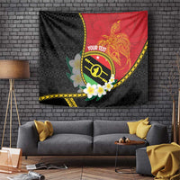 Personalised PNG Sauten Hailans Tapestry Papua New Guinea Plumeria Melanesian Pattern - Polynesian Pride