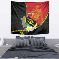 Personalised PNG Sauten Hailans Tapestry Papua New Guinea Plumeria Melanesian Pattern - Polynesian Pride