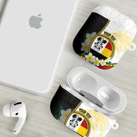 Personalised PNG Madang Provins AirPods Case Papua New Guinea Plumeria Melanesian Pattern - Polynesian Pride