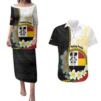Personalised PNG Madang Provins Couples Matching Puletasi and Hawaiian Shirt Papua New Guinea Plumeria Melanesian Pattern - Polynesian Pride