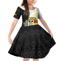 Personalised PNG Madang Provins Family Matching Off Shoulder Short Dress and Hawaiian Shirt Papua New Guinea Plumeria Melanesian Pattern - Polynesian Pride