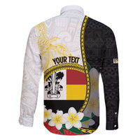 Personalised PNG Madang Provins Family Matching Short Sleeve Bodycon Dress and Hawaiian Shirt Papua New Guinea Plumeria Melanesian Pattern - Polynesian Pride