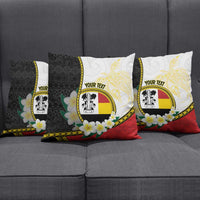 Personalised PNG Madang Provins Pillow Cover Papua New Guinea Plumeria Melanesian Pattern - Polynesian Pride