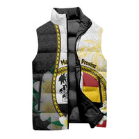 Personalised PNG Madang Provins Sleeveless Puffer Jacket Papua New Guinea Plumeria Melanesian Pattern - Polynesian Pride
