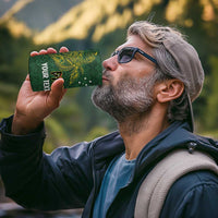 Personalised PNG Oro Provins 4 in 1 Can Cooler Tumbler Papua New Guinea Plumeria Melanesian Pattern - Polynesian Pride