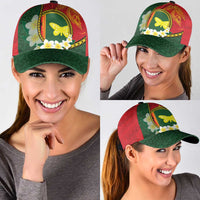 PNG Oro Provins Classic Cap Papua New Guinea Plumeria Melanesian Pattern - Polynesian Pride