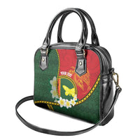 Personalised PNG Oro Provins Shoulder Handbag Papua New Guinea Plumeria Melanesian Pattern - Polynesian Pride
