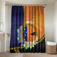 Personalised PNG Niu Ailan Bathroom Set Papua New Guinea Plumeria Melanesian Pattern - Polynesian Pride