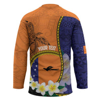 Personalised PNG Niu Ailan Hockey Jersey Papua New Guinea Plumeria Melanesian Pattern - Polynesian Pride