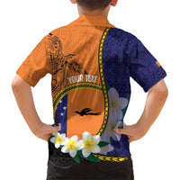 Personalised PNG Niu Ailan Kid Hawaiian Shirt Papua New Guinea Plumeria Melanesian Pattern - Polynesian Pride