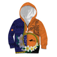 Personalised PNG Niu Ailan Kid Hoodie Papua New Guinea Plumeria Melanesian Pattern - Polynesian Pride