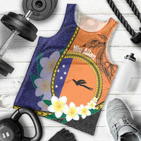 Personalised PNG Niu Ailan Men Tank Top Papua New Guinea Plumeria Melanesian Pattern - Polynesian Pride