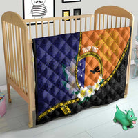 Personalised PNG Niu Ailan Quilt Papua New Guinea Plumeria Melanesian Pattern - Polynesian Pride