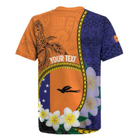 Personalised PNG Niu Ailan Rugby Jersey Papua New Guinea Plumeria Melanesian Pattern - Polynesian Pride