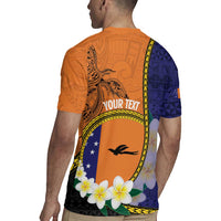 Personalised PNG Niu Ailan Rugby Jersey Papua New Guinea Plumeria Melanesian Pattern - Polynesian Pride