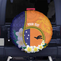 Personalised PNG Niu Ailan Spare Tire Cover Papua New Guinea Plumeria Melanesian Pattern - Polynesian Pride