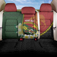 Personalised PNG Simbu Provins Back Car Seat Cover Papua New Guinea Plumeria Melanesian Pattern - Polynesian Pride