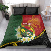 Personalised PNG Simbu Provins Bedding Set Papua New Guinea Plumeria Melanesian Pattern - Polynesian Pride