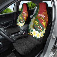 Personalised PNG Simbu Provins Car Seat Cover Papua New Guinea Plumeria Melanesian Pattern - Polynesian Pride
