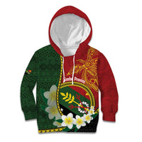 Personalised PNG Simbu Provins Kid Hoodie Papua New Guinea Plumeria Melanesian Pattern - Polynesian Pride