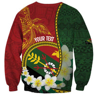 Personalised PNG Simbu Provins Sweatshirt Papua New Guinea Plumeria Melanesian Pattern - Polynesian Pride