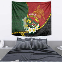 Personalised PNG Simbu Provins Tapestry Papua New Guinea Plumeria Melanesian Pattern - Polynesian Pride