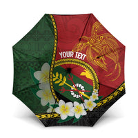 Personalised PNG Simbu Provins Umbrella Papua New Guinea Plumeria Melanesian Pattern - Polynesian Pride