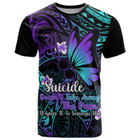 Polynesia Suicide Prevention Awareness T Shirt Your Life Is Worth Living For Polynesian Purple Pattern LT14 Purple - Polynesian Pride