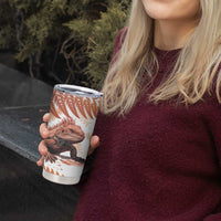 Red New Zealand Tuatara Tumbler Cup Aotearoa Sphenodon Punctatus Silver Fern LT14 - Polynesian Pride